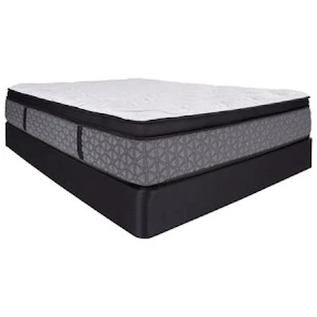 Queen Euro Pillow Top Pocketed Coil Mattress and All Wood Foundation